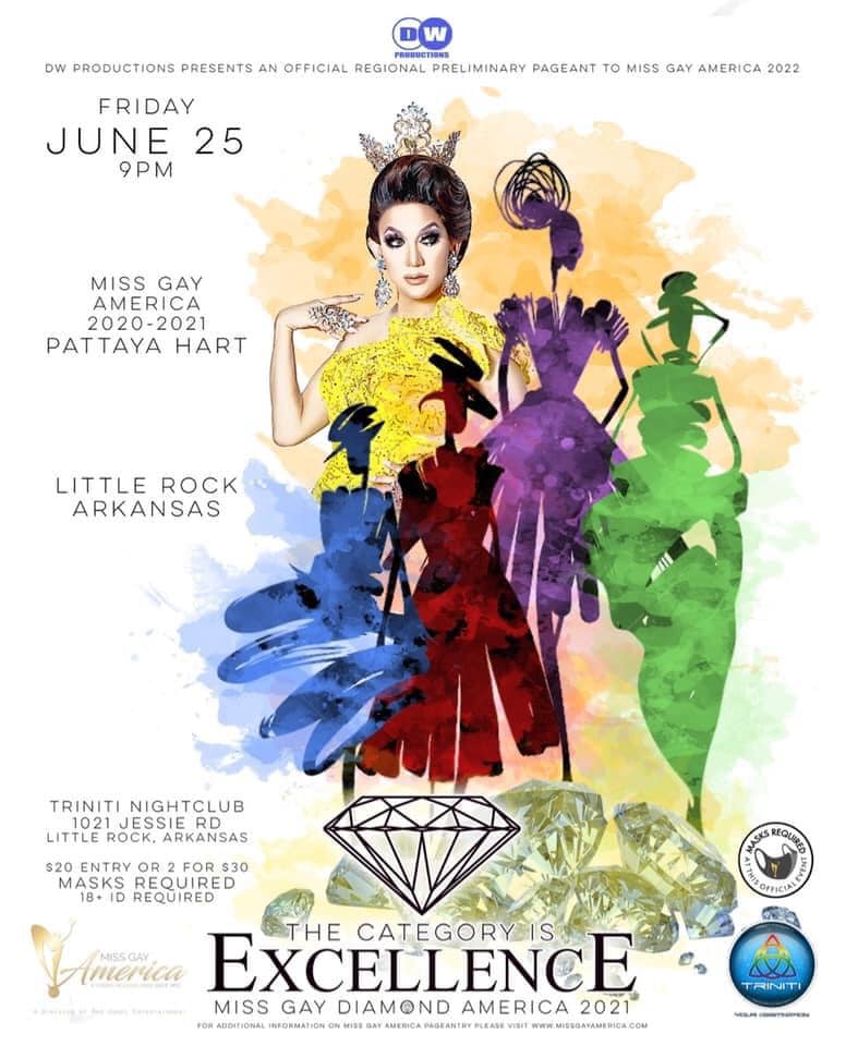 Ad | Miss Gay Diamond America | Triniti Nightclub (Little Rock, Arkansas) | 6/25/2021