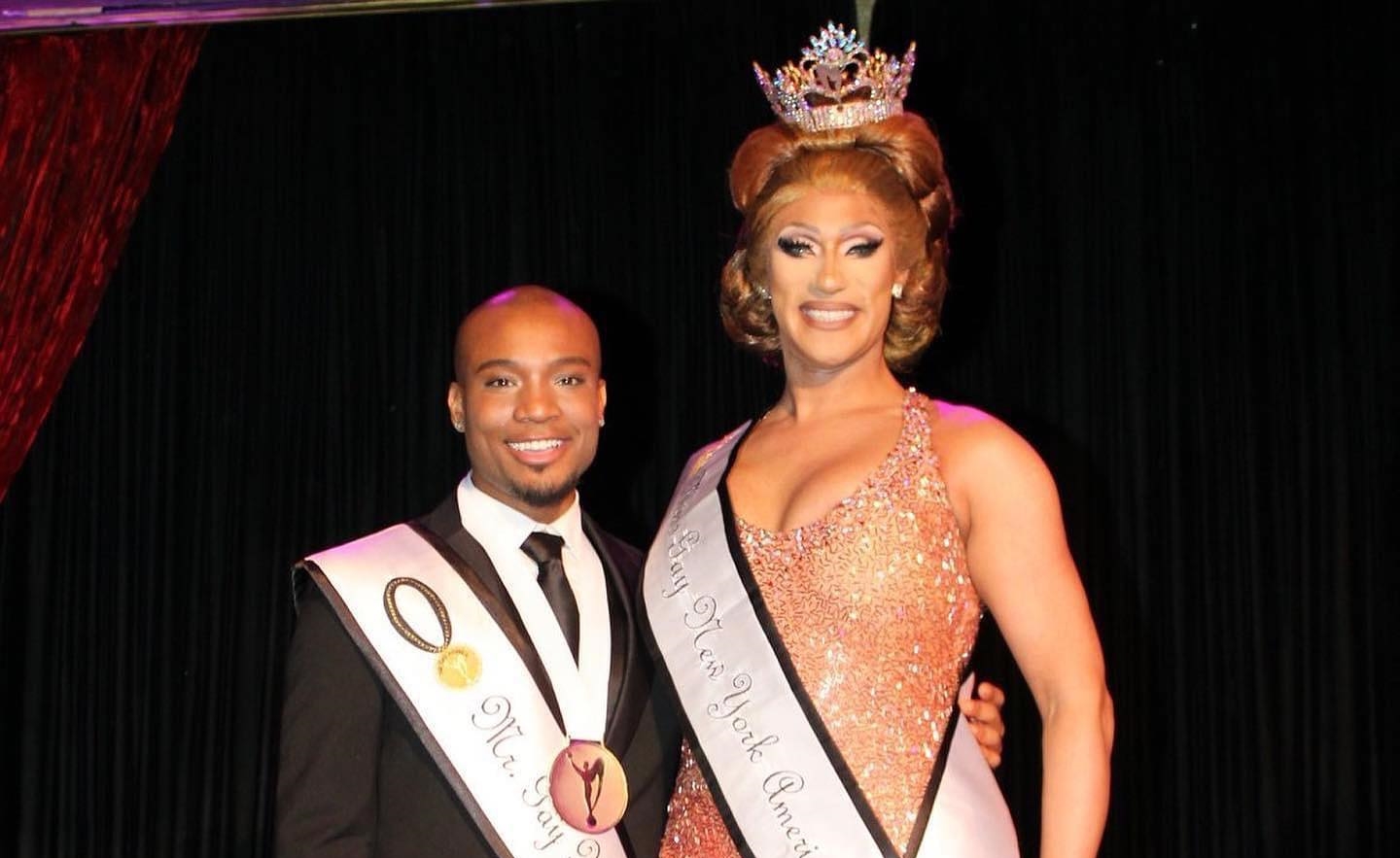 Geo Glam and Brenda Dharling at Mr. and Miss Gay New York America | Cutting Room (New York, New York) | 3/10/2020 CROPPED