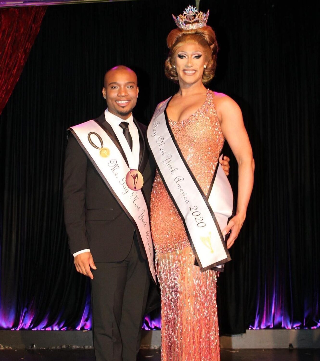 Geo Glam and Brenda Dharling at Mr. and Miss Gay New York America | Cutting Room (New York, New York) | 3/10/2020