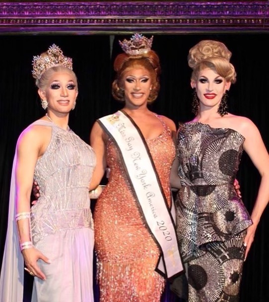 Pattaya Hart, Brenda Dharling and Tiffany Anne Coke at Mr. and Miss Gay New York America | Cutting Room (New York, New York) | 3/10/2020