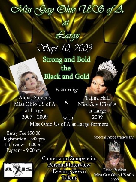 Ad | Miss Gay Ohio USofA at Large | Axis Nightclub (Columbus, Ohio) | 9/10/2009
