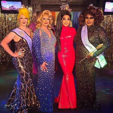 Ivy Dripp, Josalyn Royale, Pattaya Hart and Yaisha Bubblez Alexander at Miss Gay Louisiana America | Pink (Monroe, Louisiana) | 6/26/2021