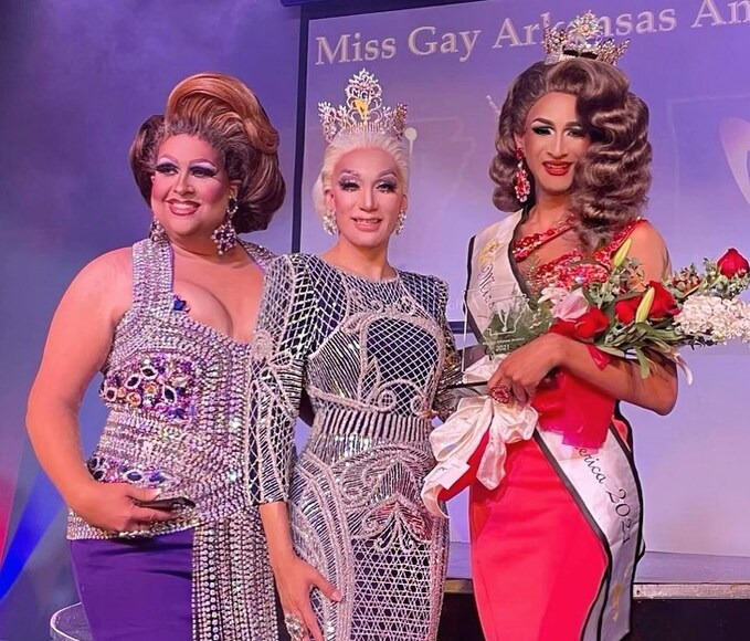 M'Shay Victoria Foster, Pattaya Hart and Athena Sinclair at Miss Gay Arkansas America | Discovery Nightclub (Little Rock, Arkansas) | 7/18/2021