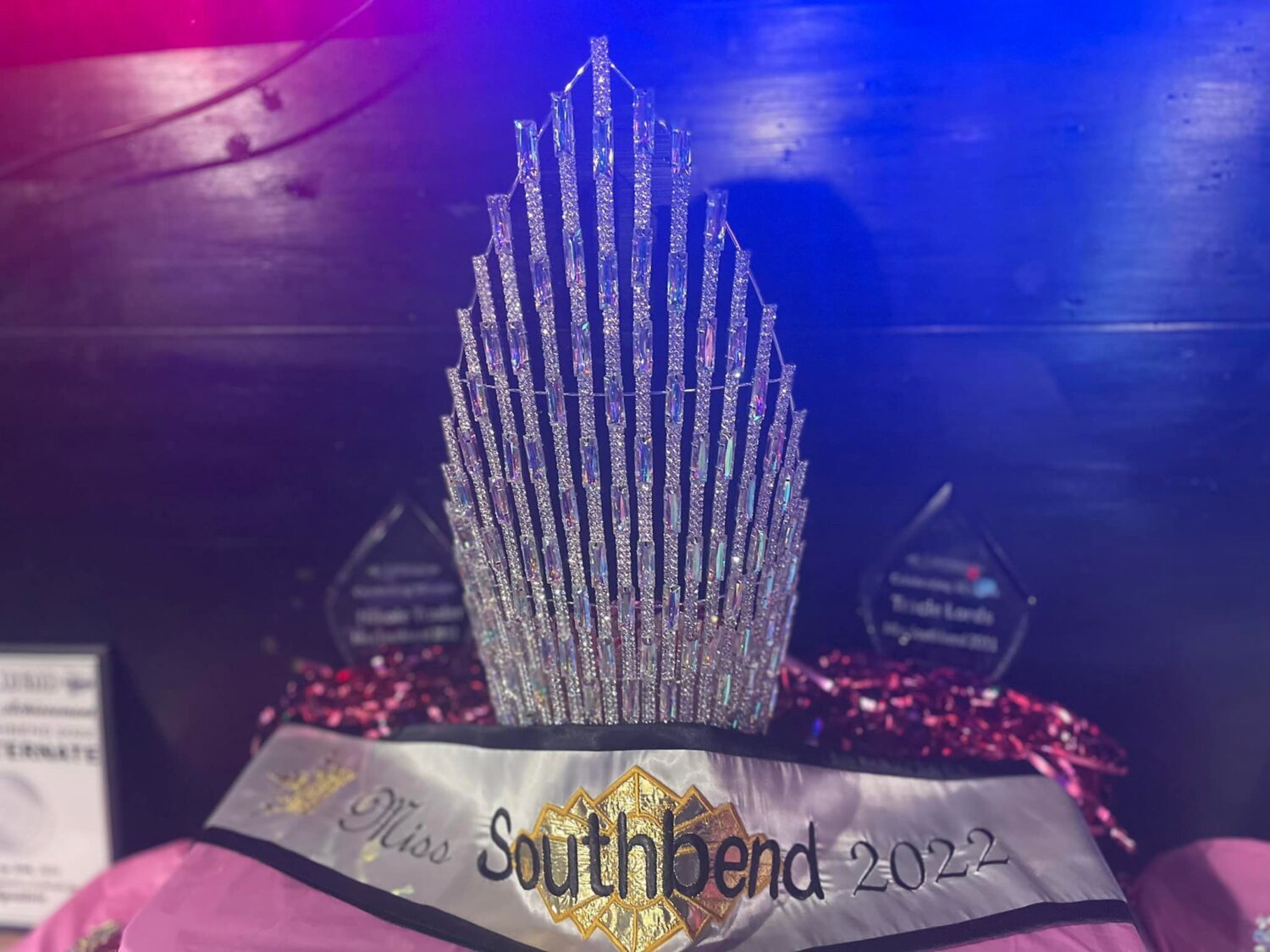 The crown and sash for Miss Southbend 2022 | Miss Southbend | Southbend Tavern (Columbus, Ohio) | 1/30/2022