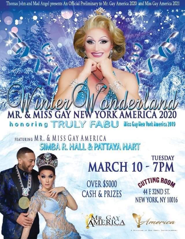 Ad | Mr. and Miss Gay New York America | Cutting Room (New York, New York) | 3/10/2020