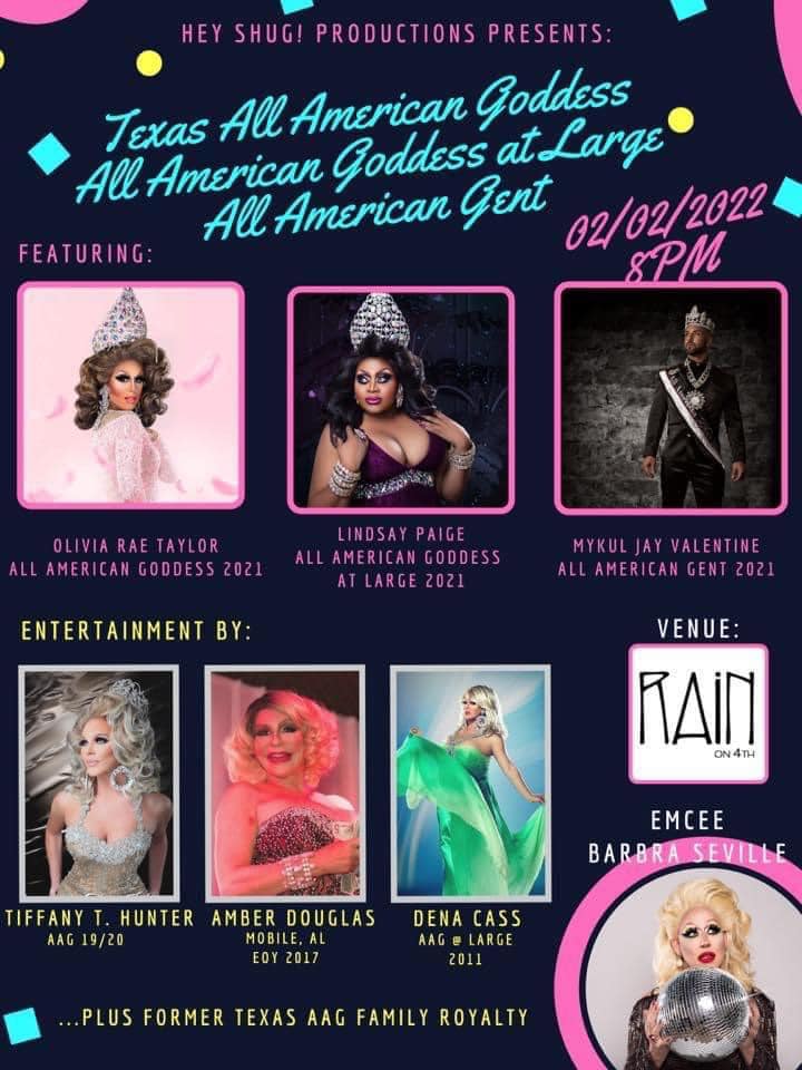 Ad | Texas All American Goddess and Gent Pageants | Rain on 4th (Austin, Texas) | 2/2/2022