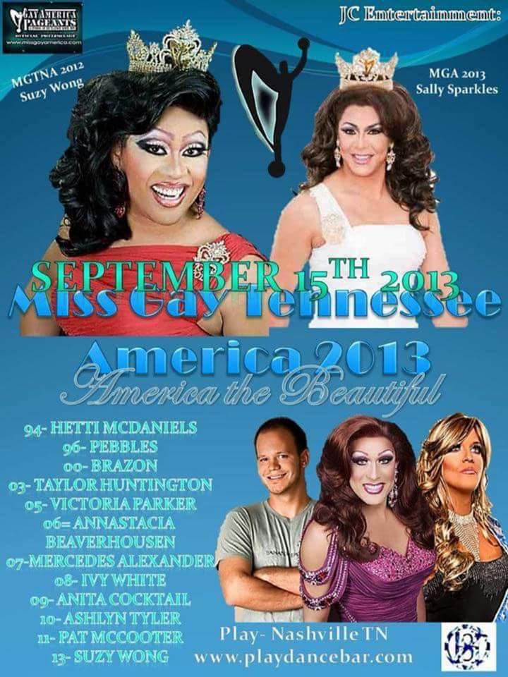 Ad | Miss Gay Tennessee America | Play Dance Bar (Nashville, Tennessee) | 9/15/2013