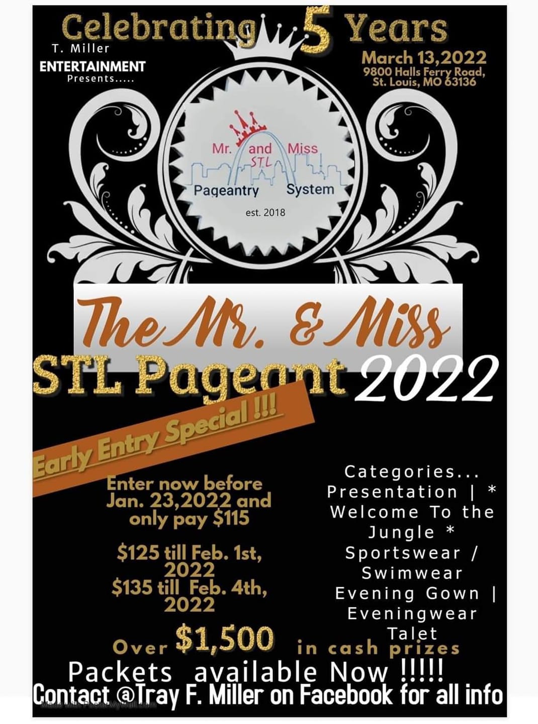 Ad | Mr. and Miss STL Pageant | The Ambassador (St. Louis, Missouri) | 3/13/2022