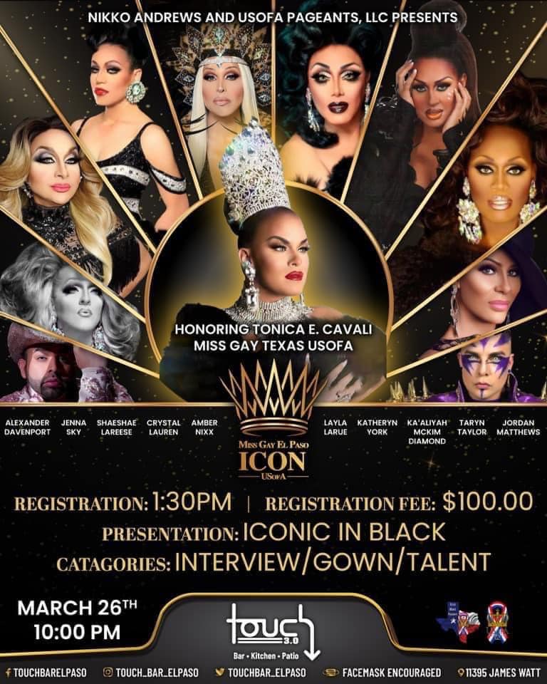 Ad | Miss Gay El Paso Icon USofA | Touch Bar (El Paso, Texas) | 3/26/2022