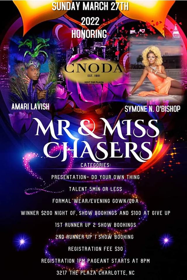 Ad | Mr. and Miss Chasers | Chasers (Charlotte, North Carolina) | 3/27/2022