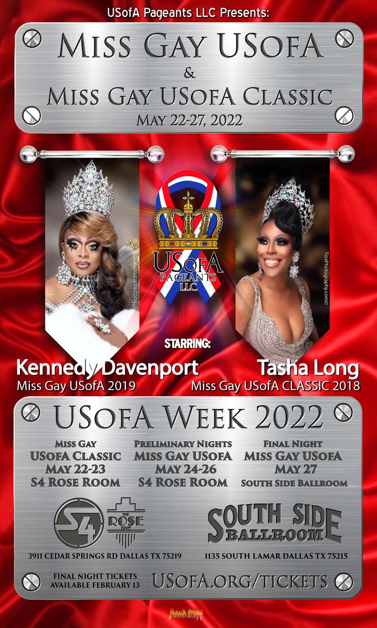 Ad | Miss Gay USofA and Miss Gay USofA Classic | S4 / Rose Room and South Side Ballroom (Dallas, Texas) | 5/22-5/27/2022