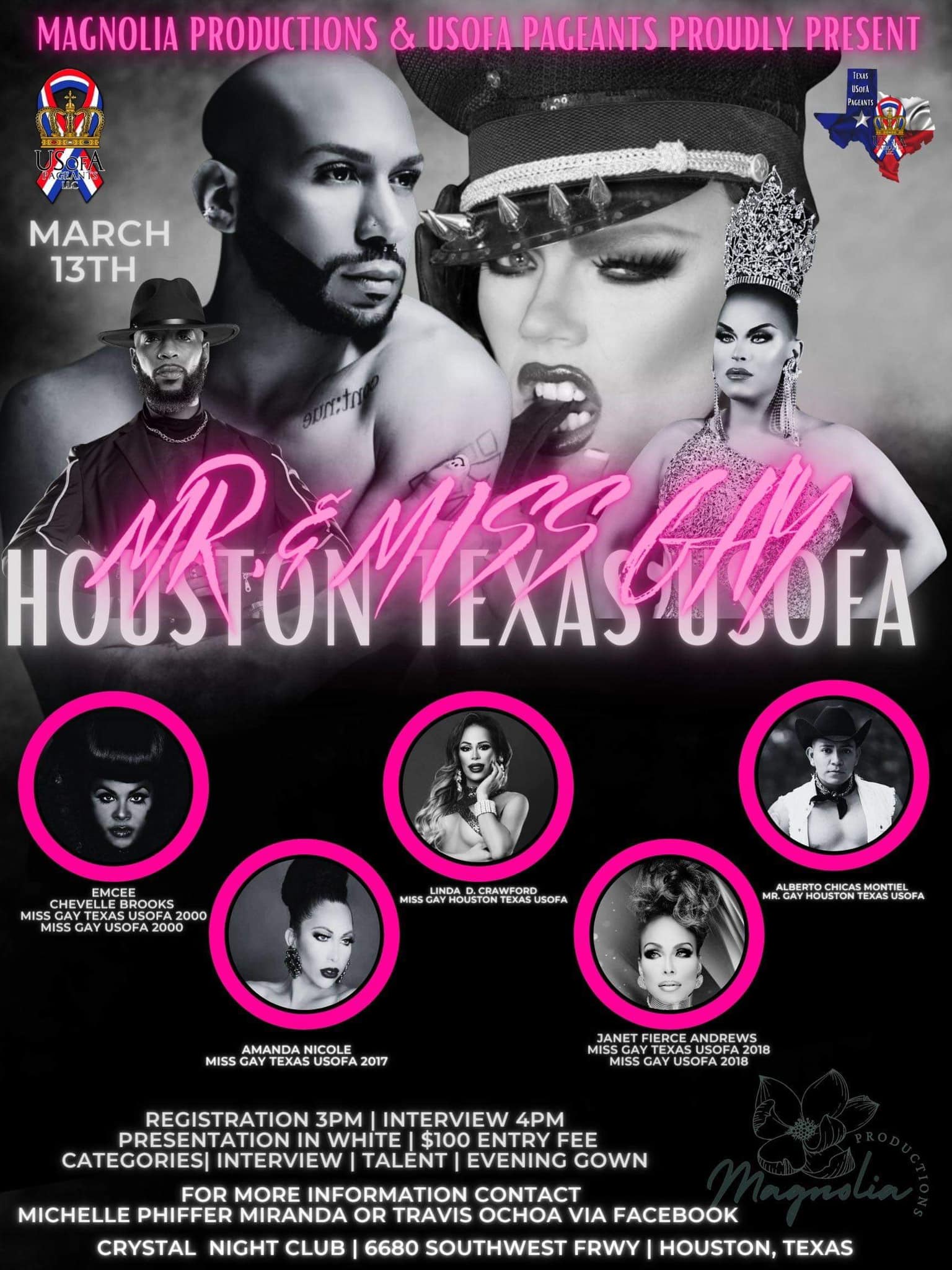 Ad | Houston USofA Pageantry | Crystal Night Club (Houston, Texas) | 3/13/2022