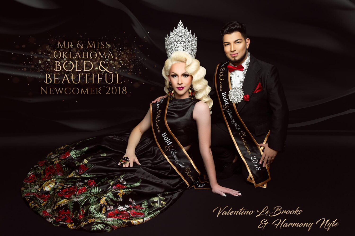 Harmony Nyte and Valentino Le Brooks | Promotional Photo for Mr. and Miss Oklahoma Bold & Beautiful Newcomer 2018