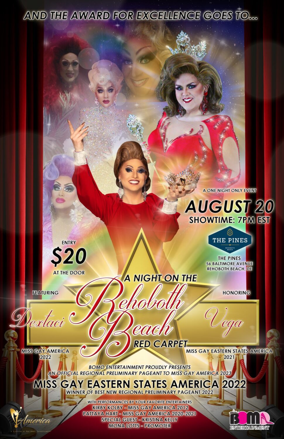 Ad | Miss Gay Eastern States America | The Pines (Rehoboth Beach, Delaware) | 8/20/2022