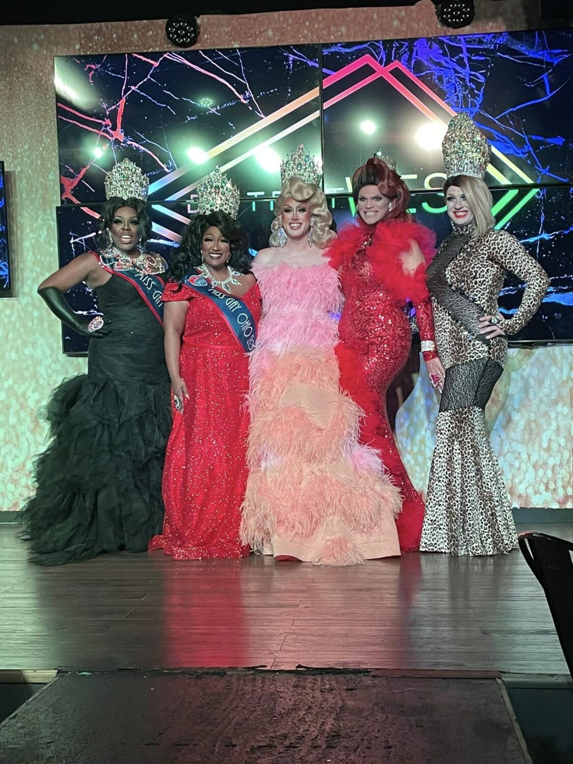 Mikayla Denise, Gaia Naturi, Soy Queen, Ava Aurora Foxx and Britney Blaire | Mr. and Miss Gay Ohio | District West (Columbus, Ohio) | 9/17-9/18/2022