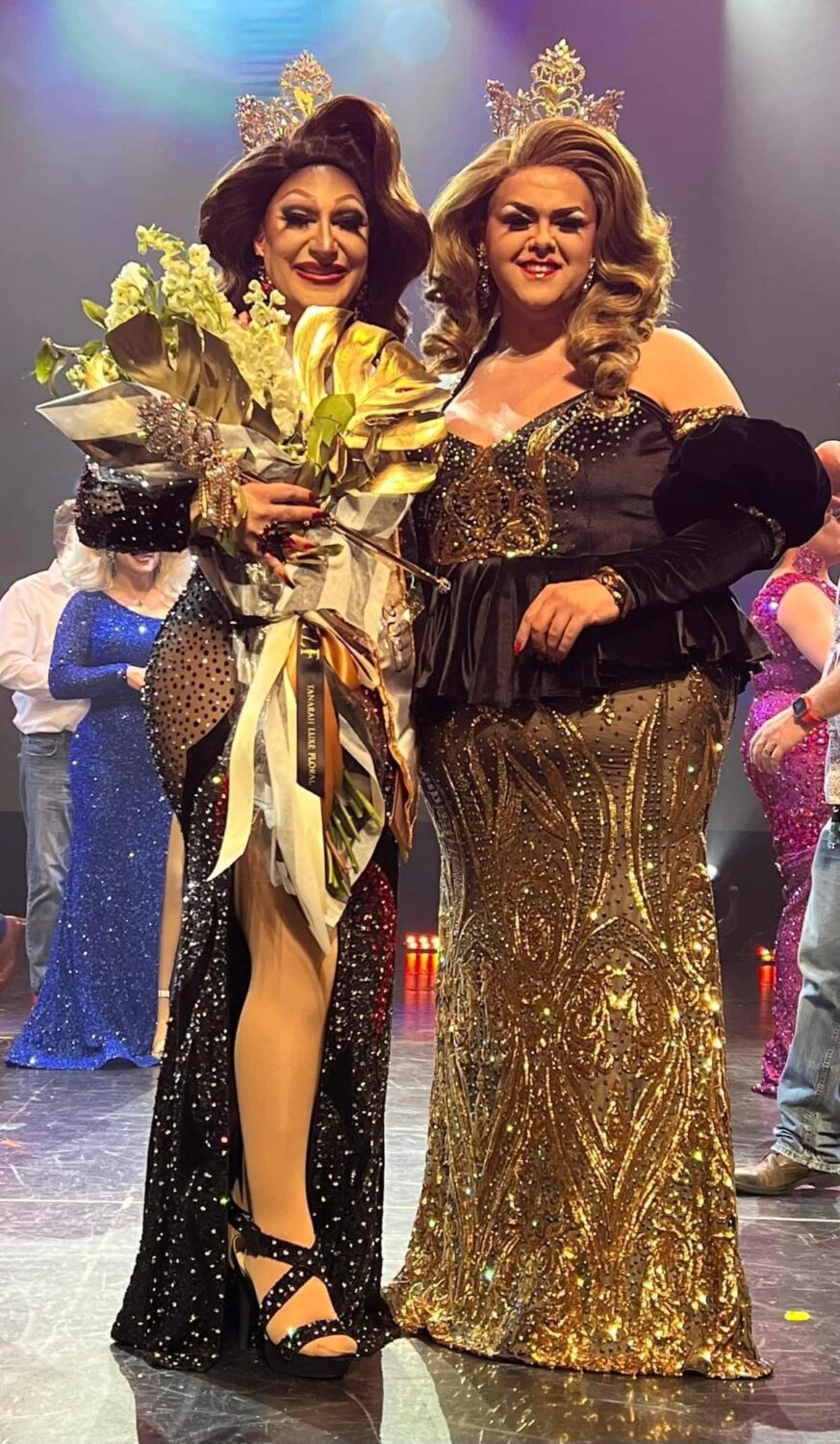 Tatiyanna Voche' and Dextaci shortly after Tatiyanna was crowned Miss Gay America 2023 | Robinson Center (Little Rock, Arkansas) | 1/20/2023