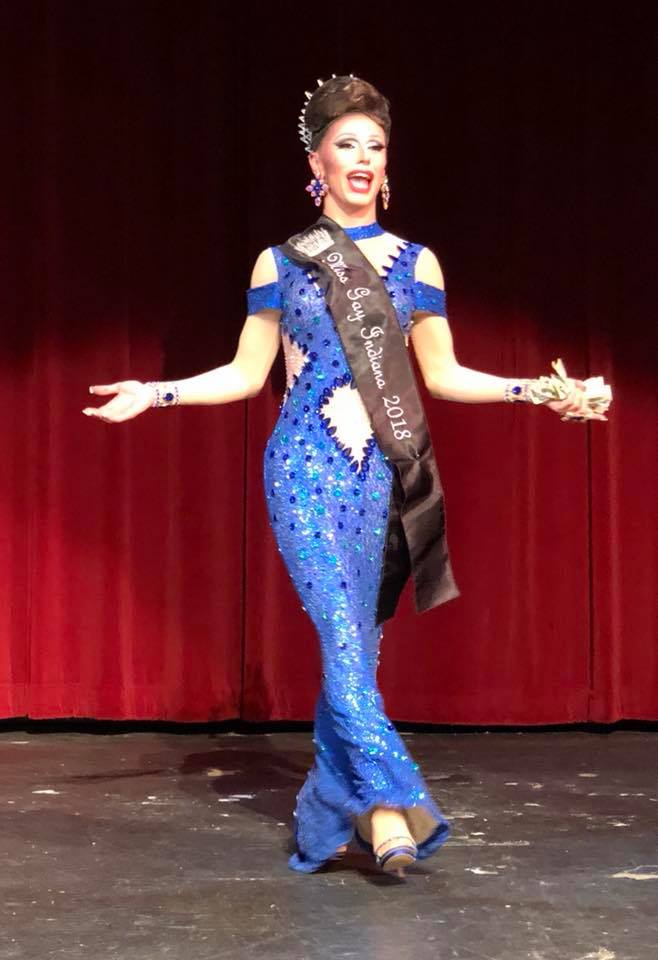 Kassia Brookes after being crowned the new Miss Gay Indiana 2018. | Miss Gay Indiana Pageant | the Athenaeum Foundation (Indianapolis, Indiana) | 9/21/2018