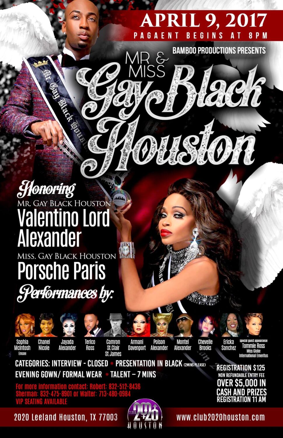 Ad | Club 2020 (Houston, Texas) | Mr. and Miss Gay Black Houston | 4/9/2017