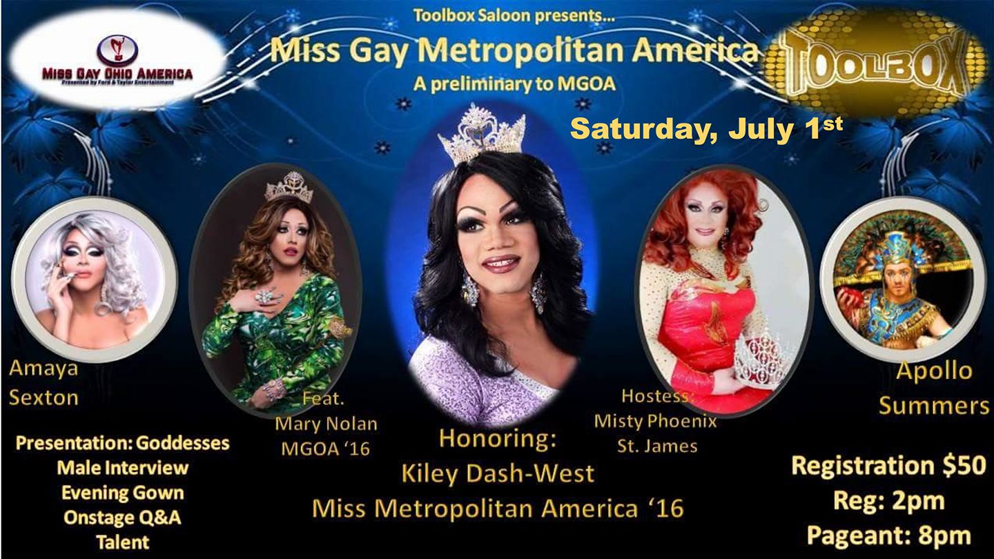 Ad | Miss Gay Metropolitan America | Toolbox Saloon (Columbus, Ohio) | 7/1/2017