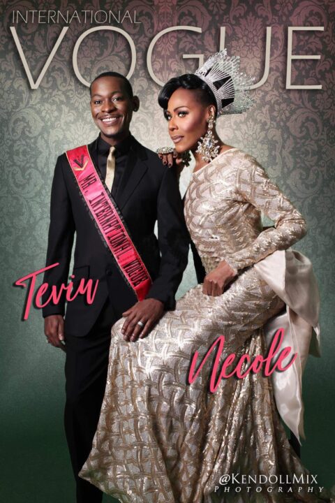 Tevin St. James (Mr. International Vogue 2020) and Necole Luv Dupree (Miss International Vogue 2020) | Photo by Ken Doll Mix Photography