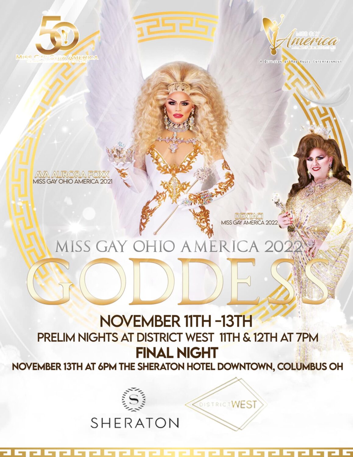 Ad | Miss Gay Ohio America | District West and Sheraton Hotel (Columbus, Ohio) | 11/11-11/13/2022