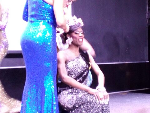 Jada Fenix-Lorez being crowned by Yasmine Kelly as the new Miss Gay Short North America 2023. | Axis Nightclub (Columbus, Ohio) | 2/4/2023