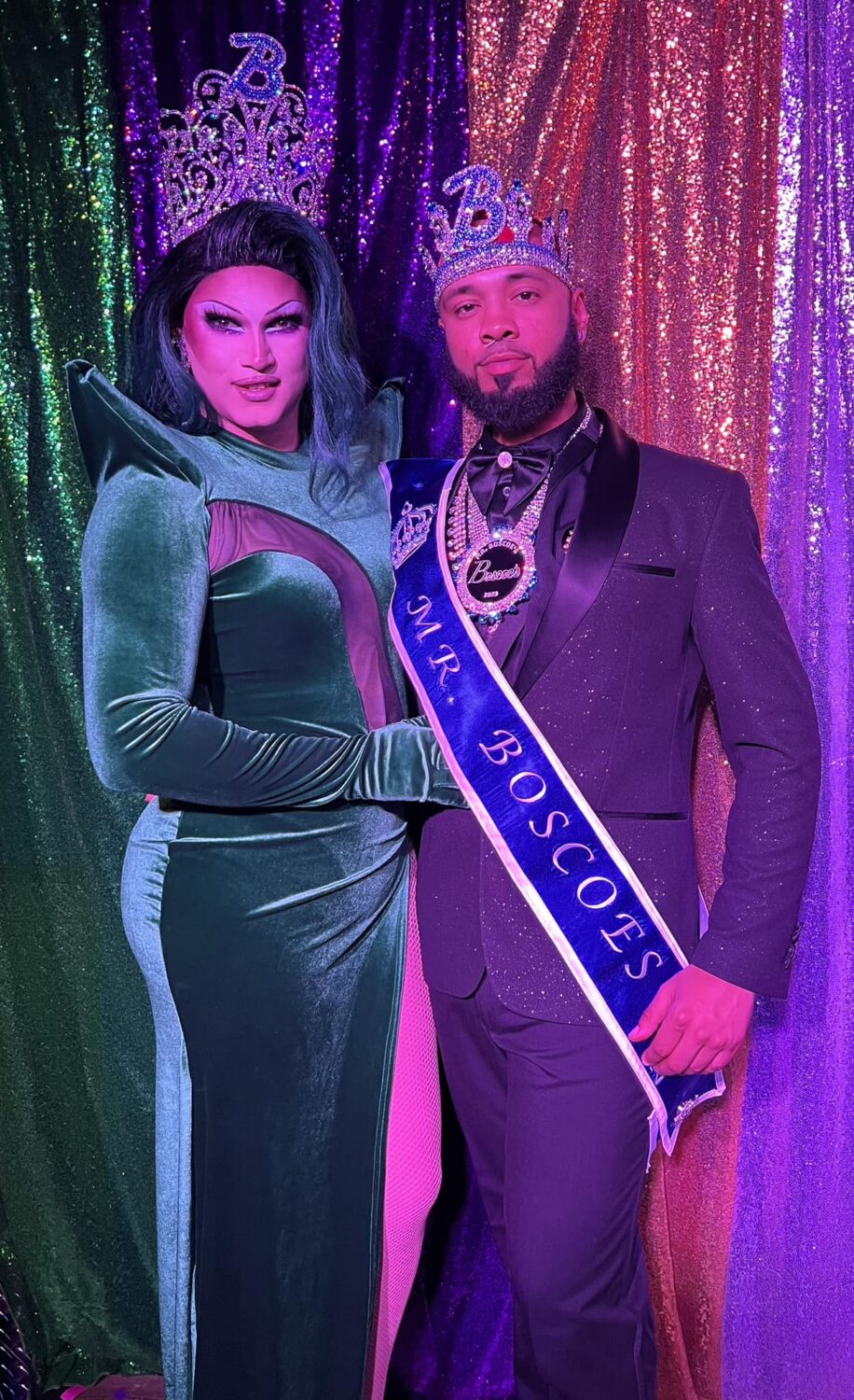 Mimi Sharp (Miss Boscoe's 2023) and Isaac Ismael (Mr. Boscoe's 2023) | Mr. Boscoe's Pageant | Boscoe's (Columbus, Ohio) | 2/19/2023