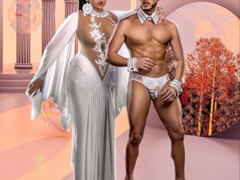 Adriana Fuentes (Miss Play 2022) and Judas Elliot (Mr. Play 2022) | Photo by the Drag Photographer | Photo Edit by Ethan M. Cross Studios