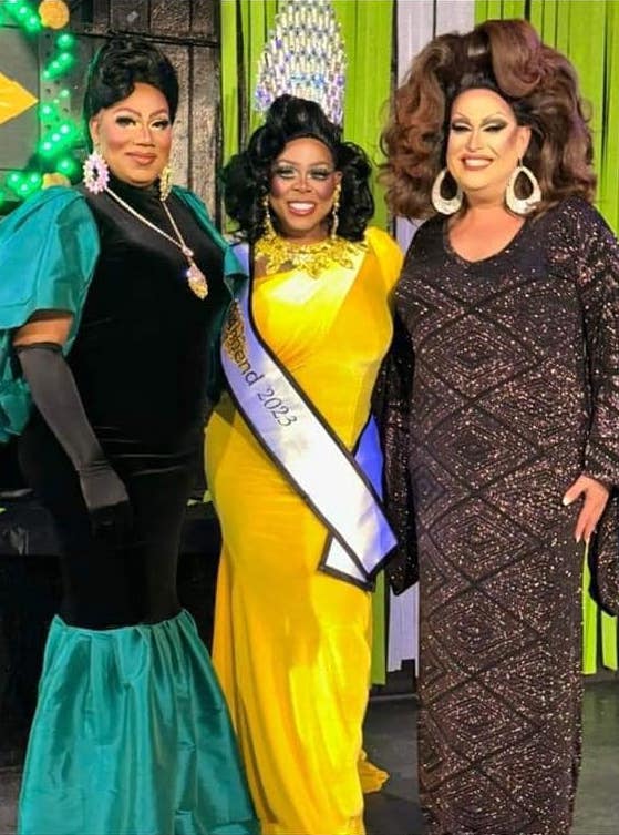 Three generations of a drag family winning Miss Southbend: Vee Love (2008), Mikayla Denise (2023) and Alexis Stevens (2013) | Miss Southbend Pageant | Southbend Tavern (Columbus, Ohio) | 1/29/2023