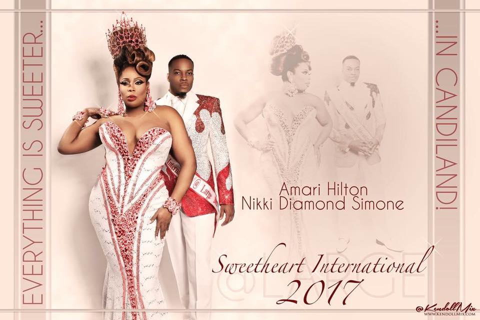 Nikki Diamond Simone (Miss Sweetheart International Plus 2017) and Amari Hilton Lavish (Mr. Sweetheart International at Large 2017) | Photo by Kendoll Mix