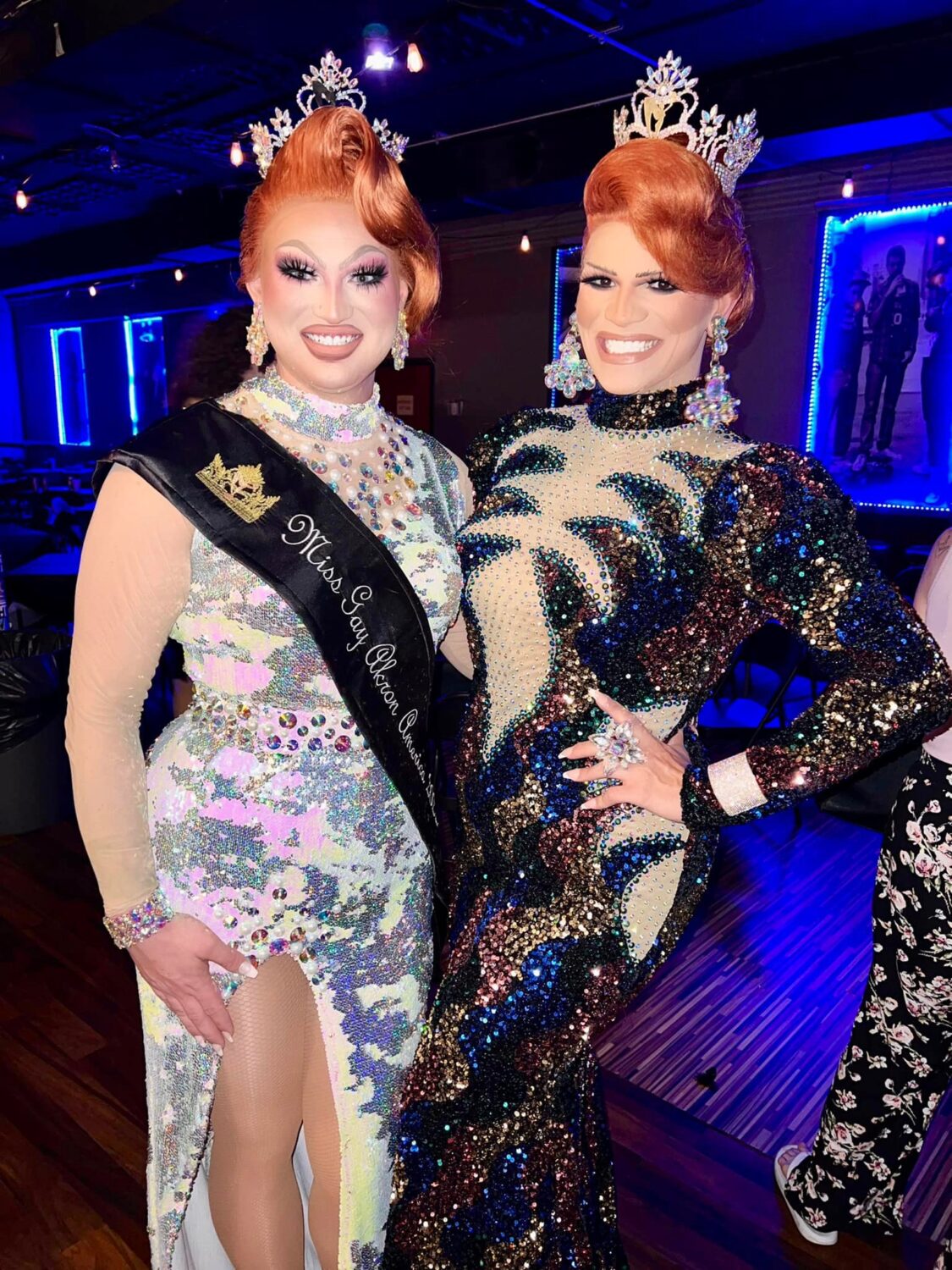 Daphné Dupree (Miss Gay Akron America 2022) and Ava Aurora Foxx (Miss Gay Ohio America 2021) |  Miss Gay Cleveland America Pageant | The Winchester Music Tavern (Lakewood, Ohio) | 6/5/2022