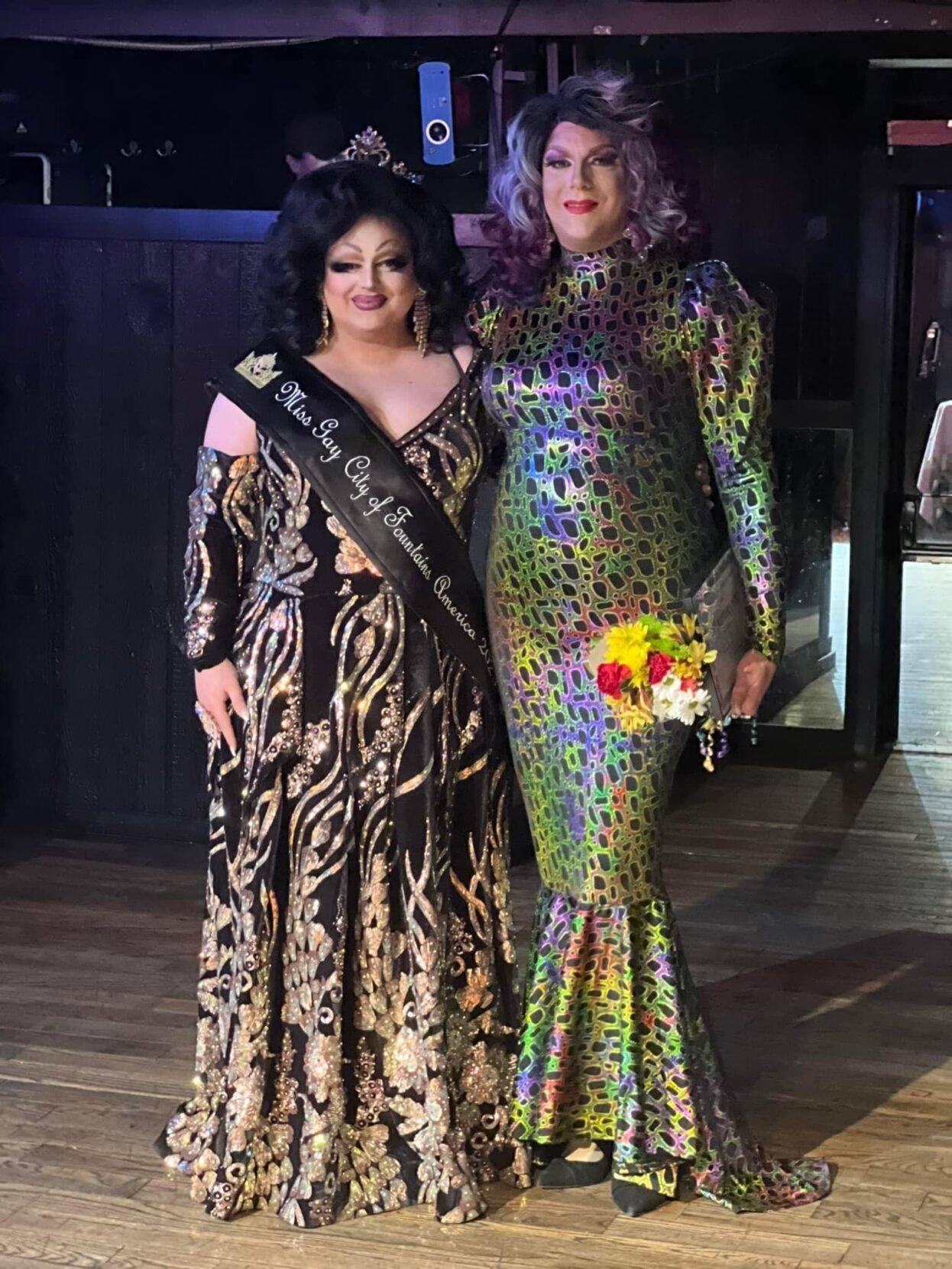 Veronika Versace (Miss Gay City of Fountains America 2023) and Ivy Sky (1st Alternate to Miss Gay City of Fountains America 2023) | Miss Gay City of Fountains America Pageant | Sidekicks Saloon (Kansas City, Missouri) | 1/29/2023